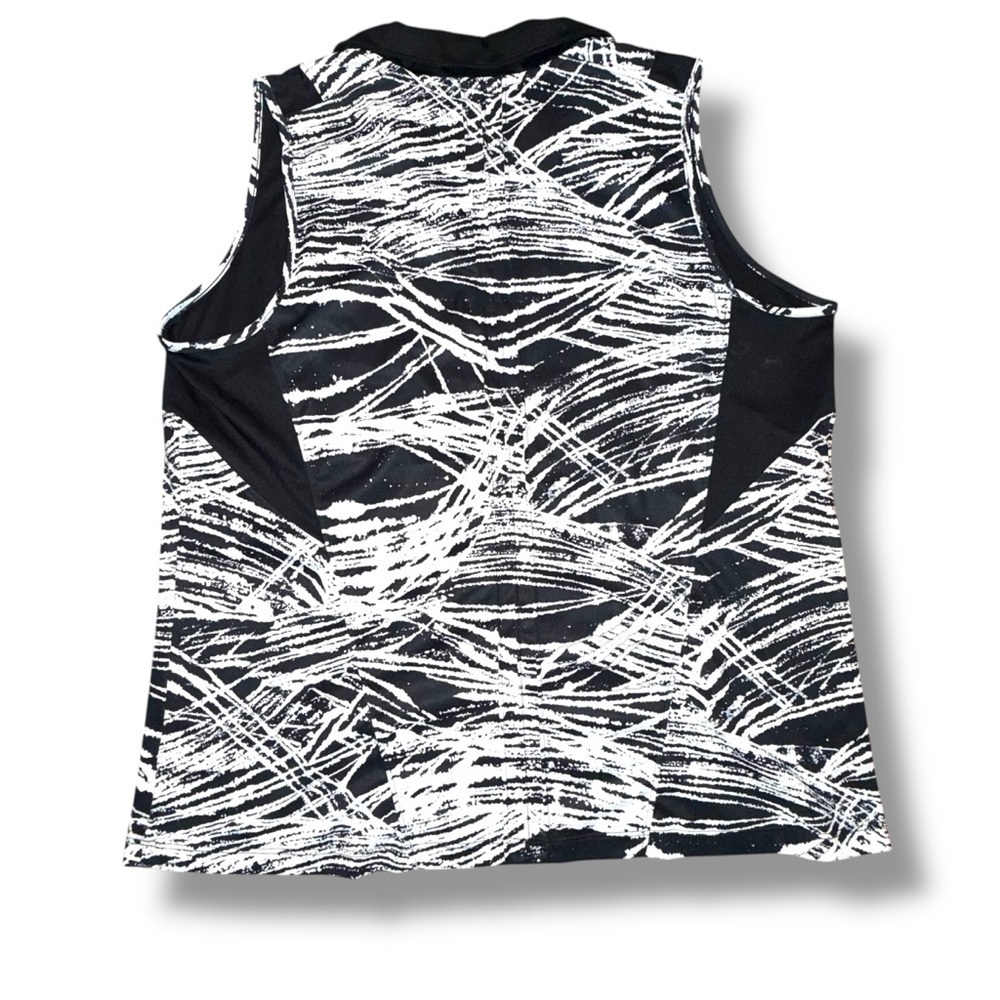 SLAZENGER Women's Marble Pin Tuck Sleeveless Golf Polo - XXL Black/White - Picture 13 of 13